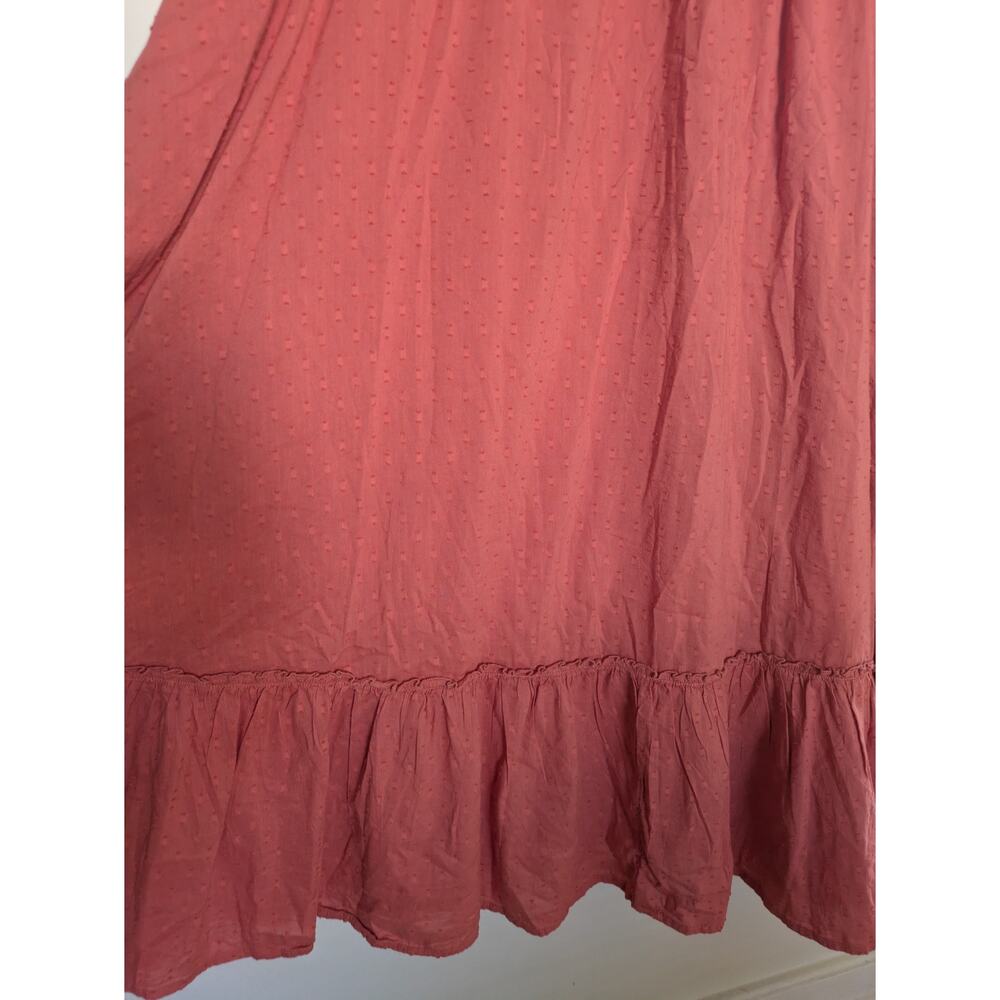 NWT Old Navy Cottagecore Peasant Midi Dress in Rust Orange Size Xlarge - Picture 4 of 5